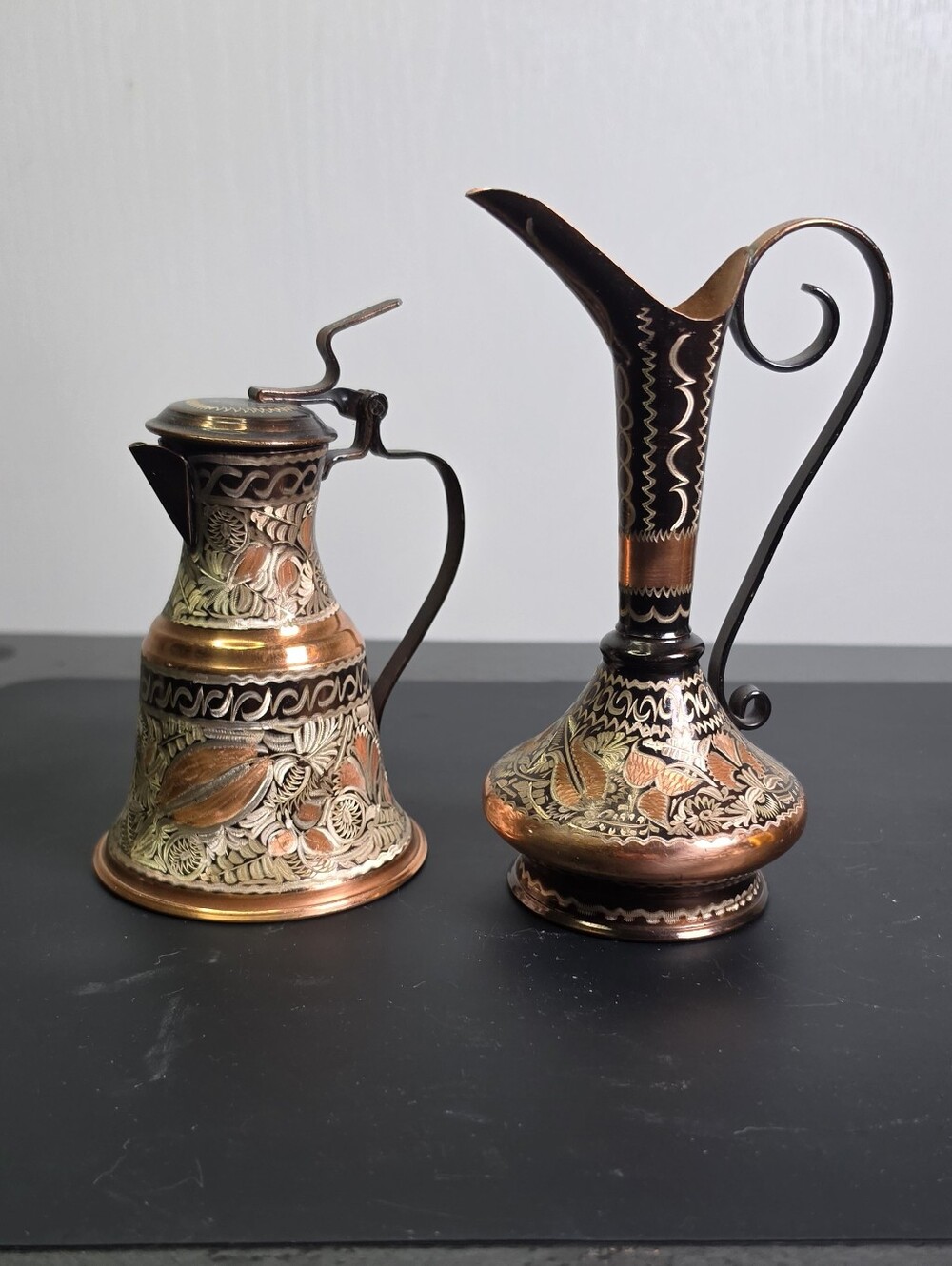 Vintage Hand Crafted Turkish Metalwork 2 Pieces